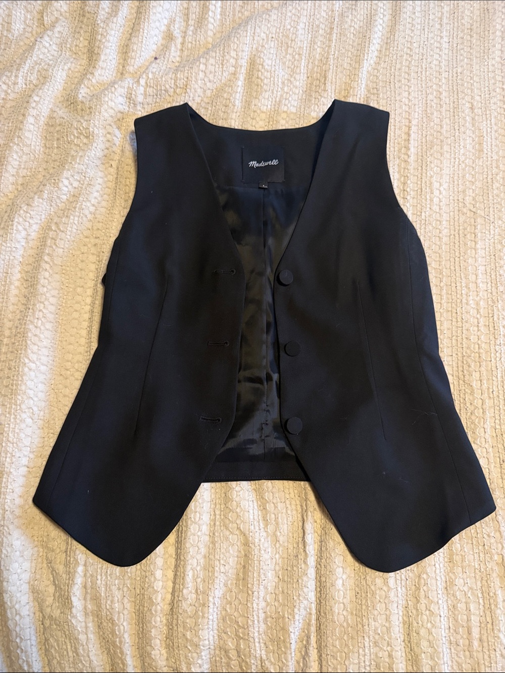 Madewell Black Tailored Women's Vest